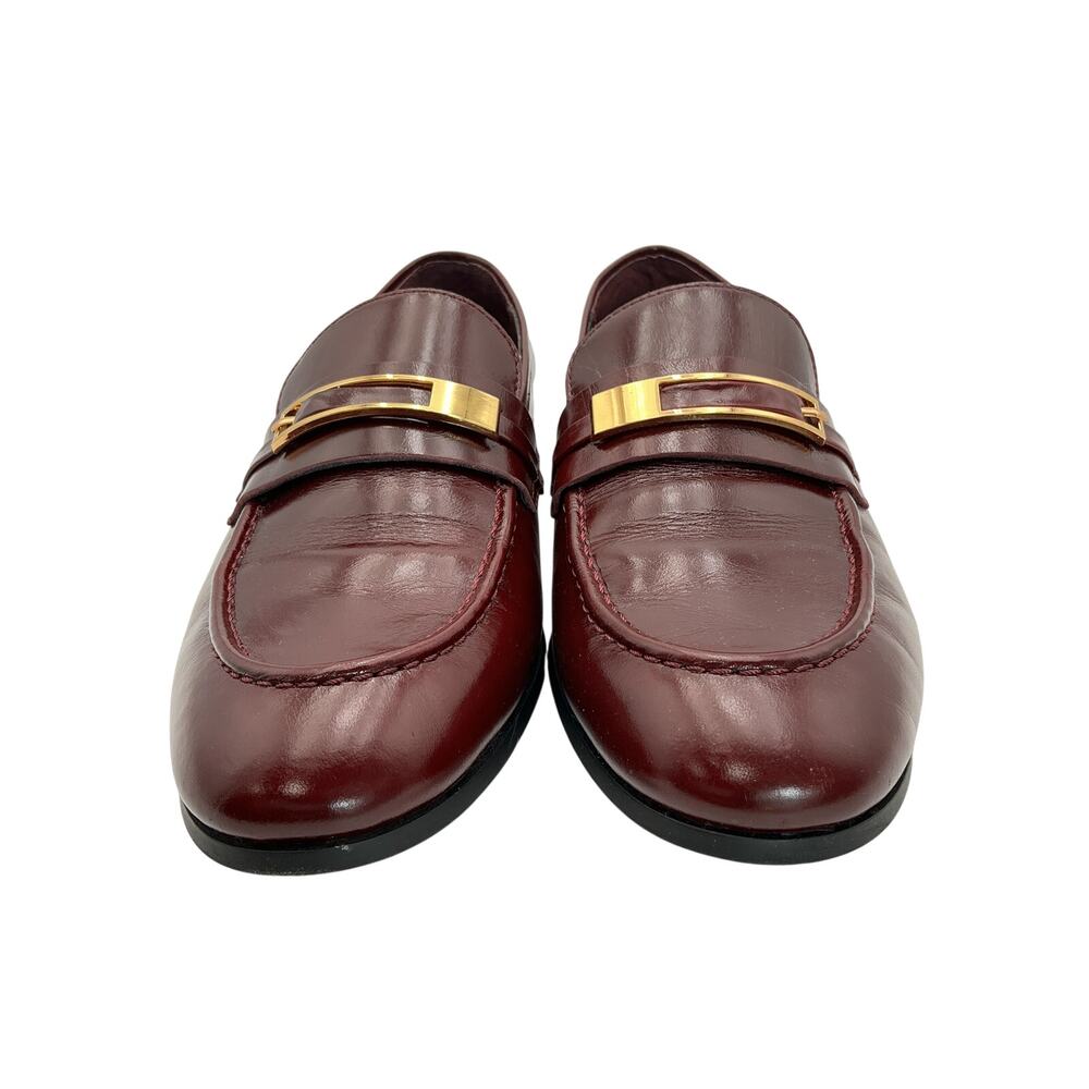 Jeffrey Campbell Polished Burgundy Loafed Loafers Size 7.5 - Picture 5 of 7